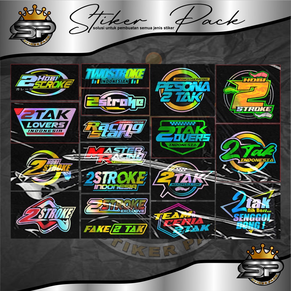 [COD] STICKER PACK RACING 2 TAK  | STICKER PACK Hologram murah Racing