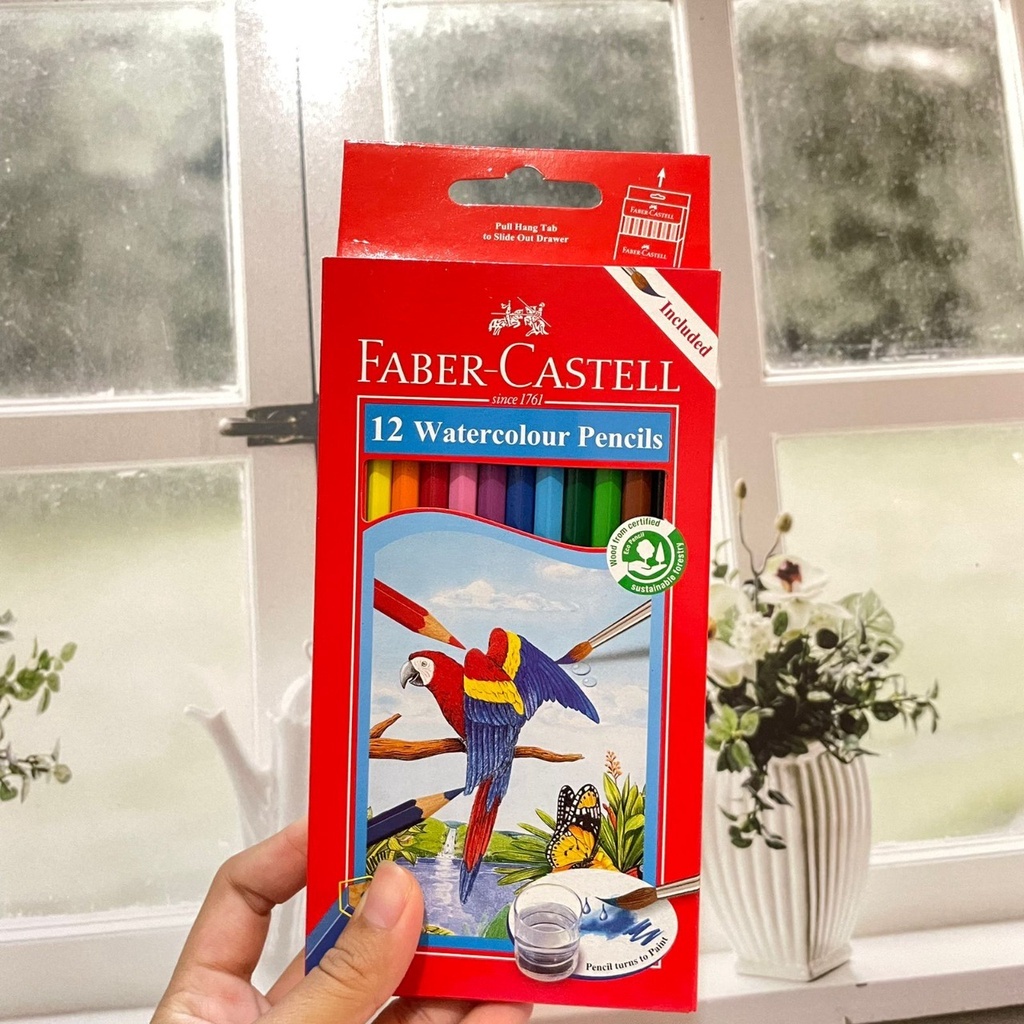 

PENSIL WARNA FABER CASTELL WATERCOLOURS PENCILS ISI 12 PCS LENGKAP ALAT TULIS BEST QUALITY COLOUR PENCIL PERLENGKAPAN SEKOLAH DAN KANTOR TERLENGKAP BISA COD