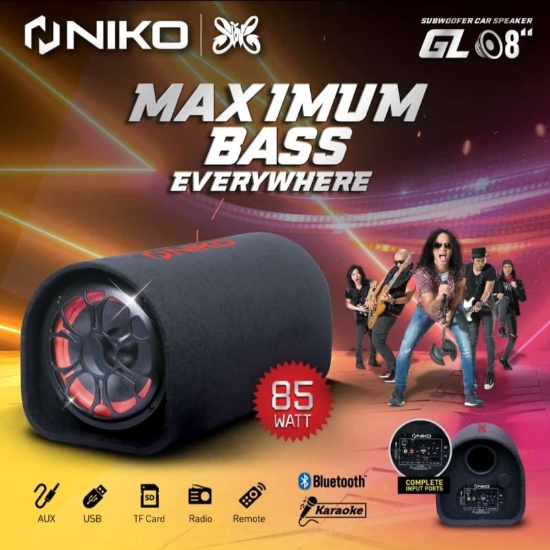 Niko Speaker Subwoofer Bluetooth 8 Inch NK-GL8