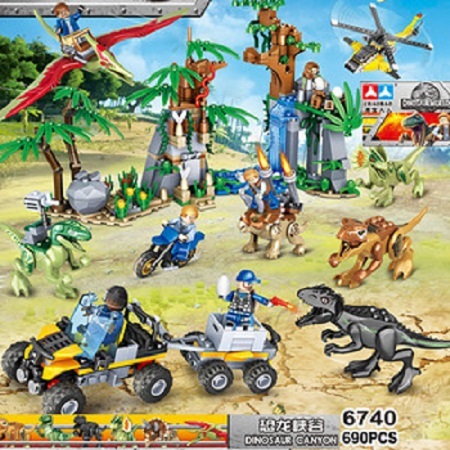 Brick Buildig Block ChaoBao 6740 Dinosaurus World ( Dinosaur Canyon ) Dino Mainan Edukasi Anak Puzzl