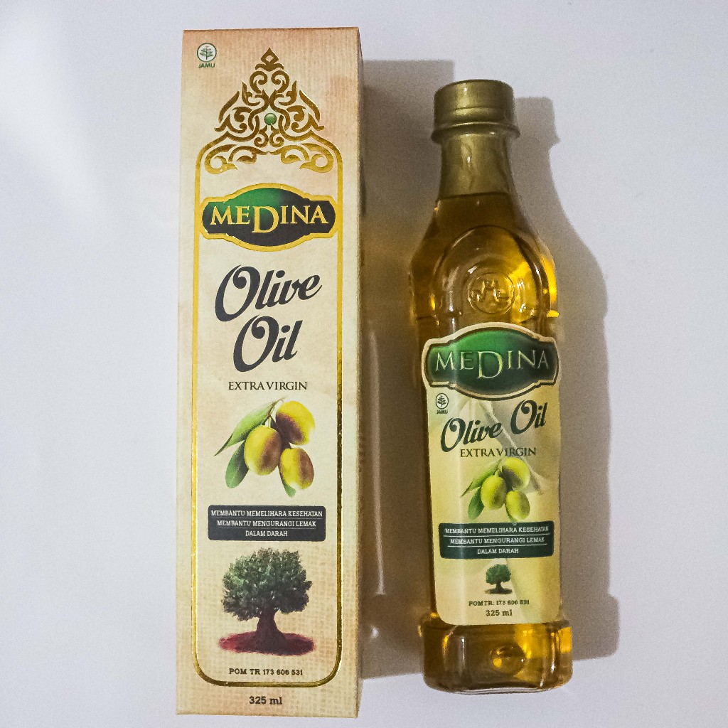 

Minyak Zaitun Medina Extra Virgin Olive Oil Original 325ml Untuk Wajah & Diminum