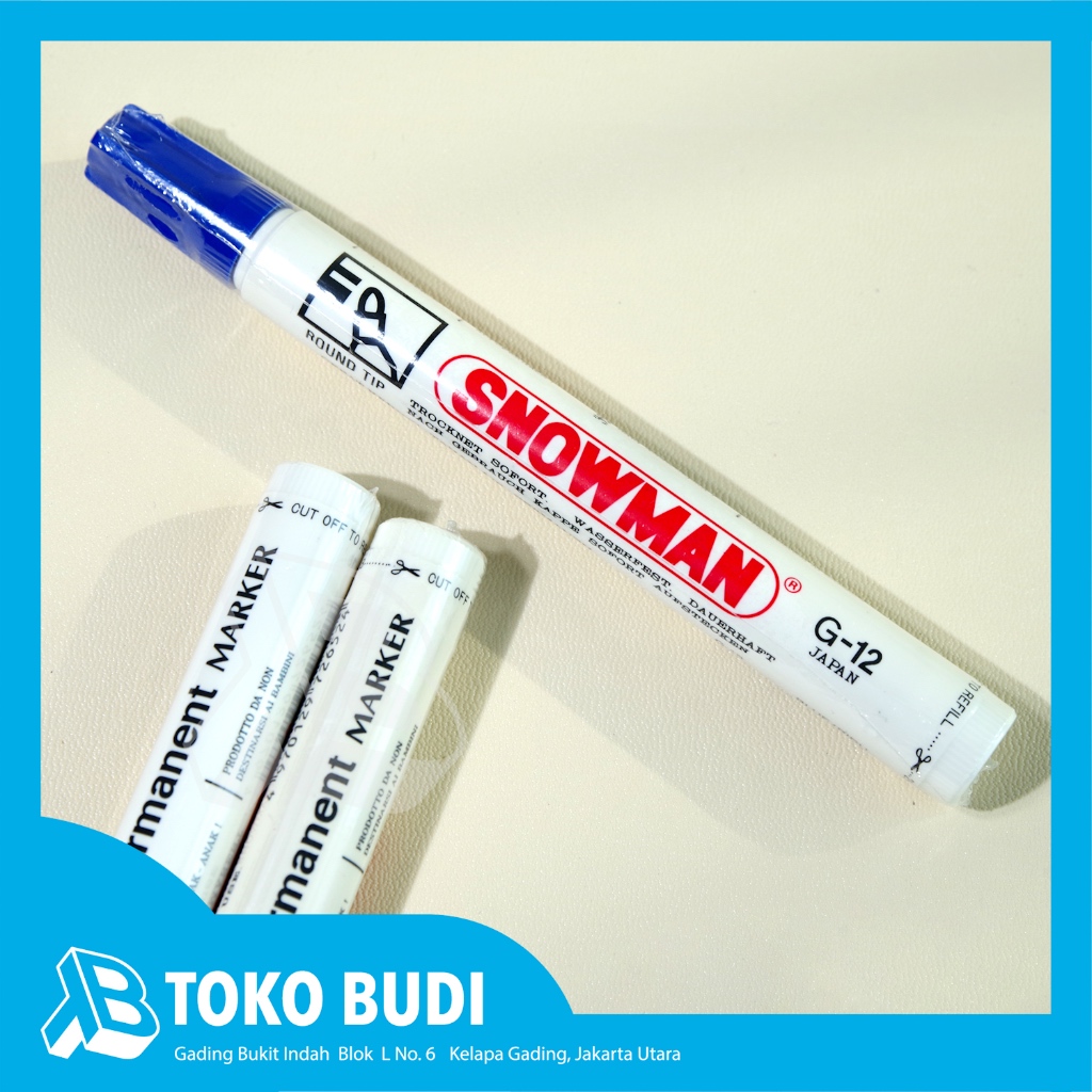 

Snowman Spidol Permanent G12 - Biru