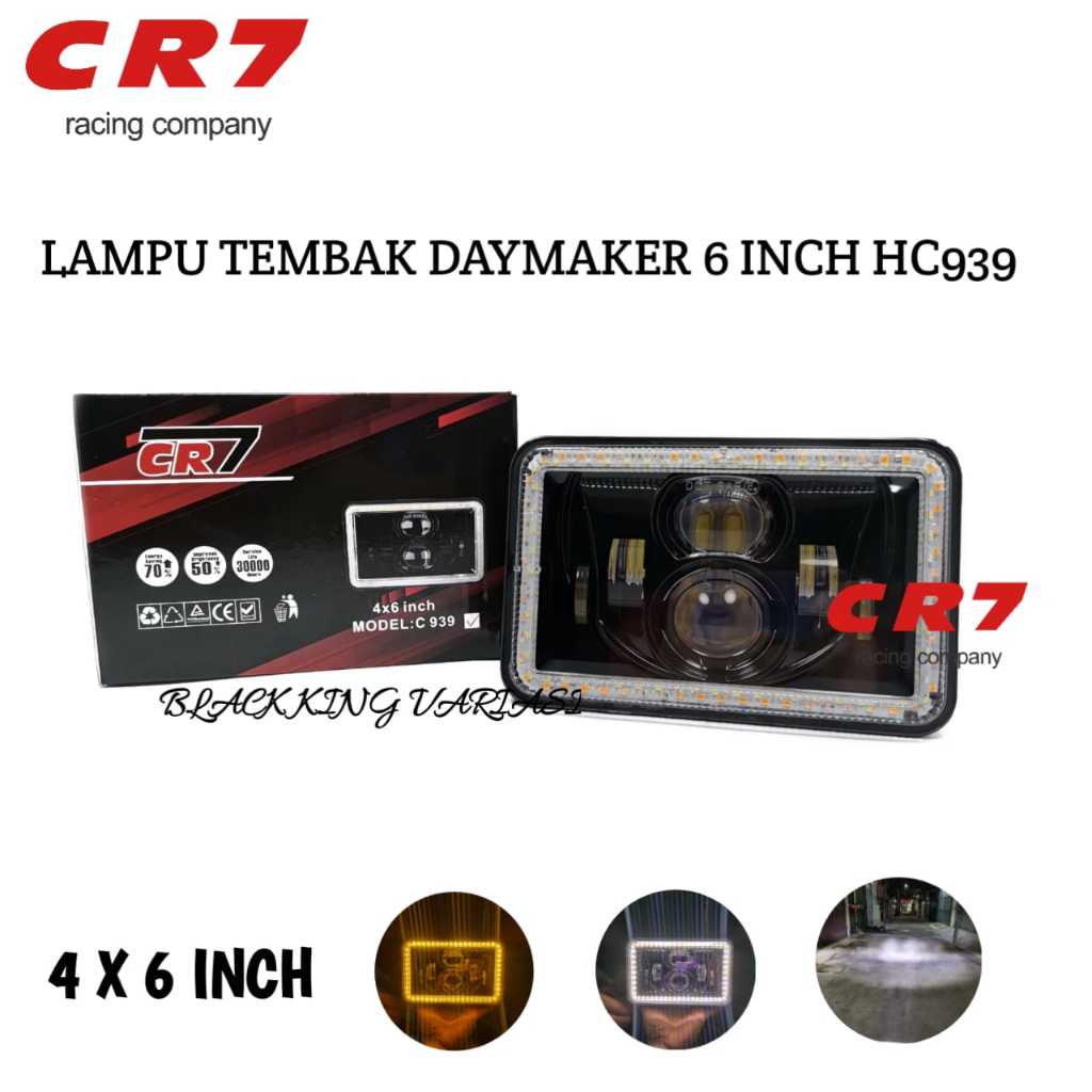Lampu Daymaker 6 Inch Kotak Universal Lampu Tembak Daymaker 4 Led Lampu Daymaker 4 Mata Lampu Daymak