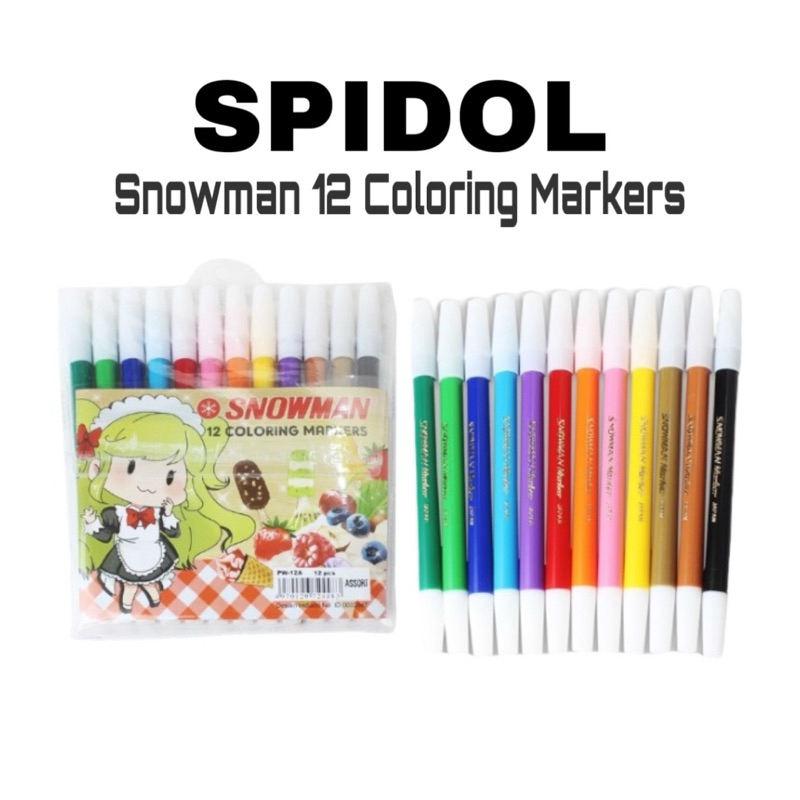 

Spidol Snowman Set 12 warna PW-12A
