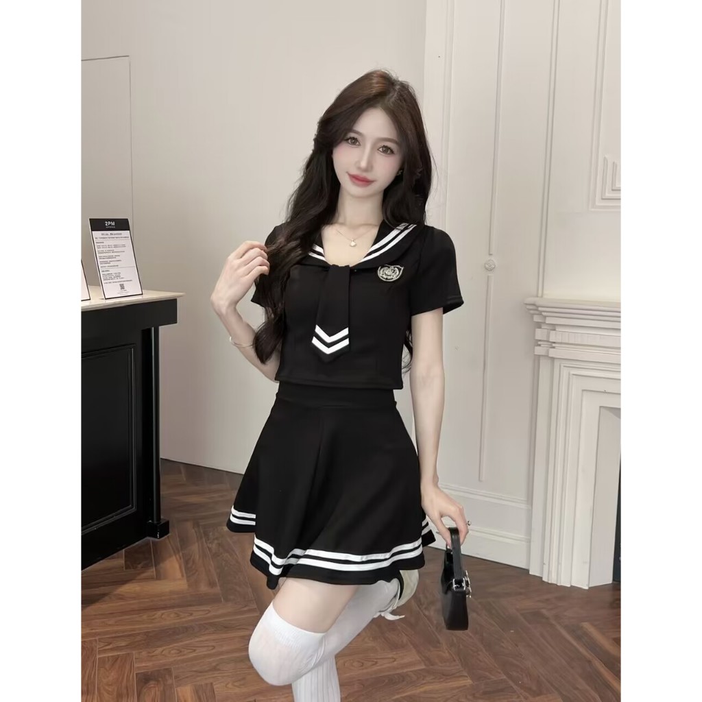 Dezenna Sexy Lingerie Seragam Cosplay Wanita Baju Uniform Set Japanese Jumbo 5A516