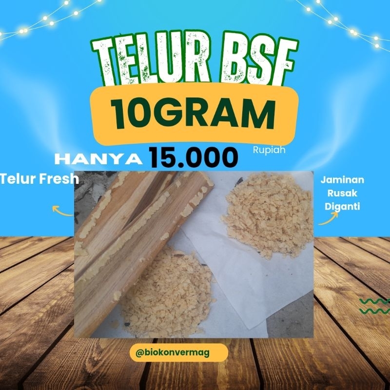 

Telur BSF Promo 10 Gram 15.000,pengiriman menyesuaikan antrian