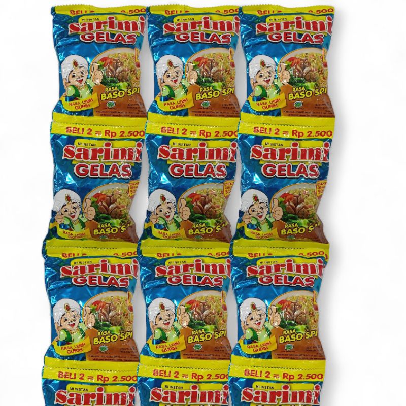 

Sarimi Gelas Bakso Sapi Renceng 30grX10pcs-Makanan Ringan-Toserba Gadjah-Ekonomis XI 23