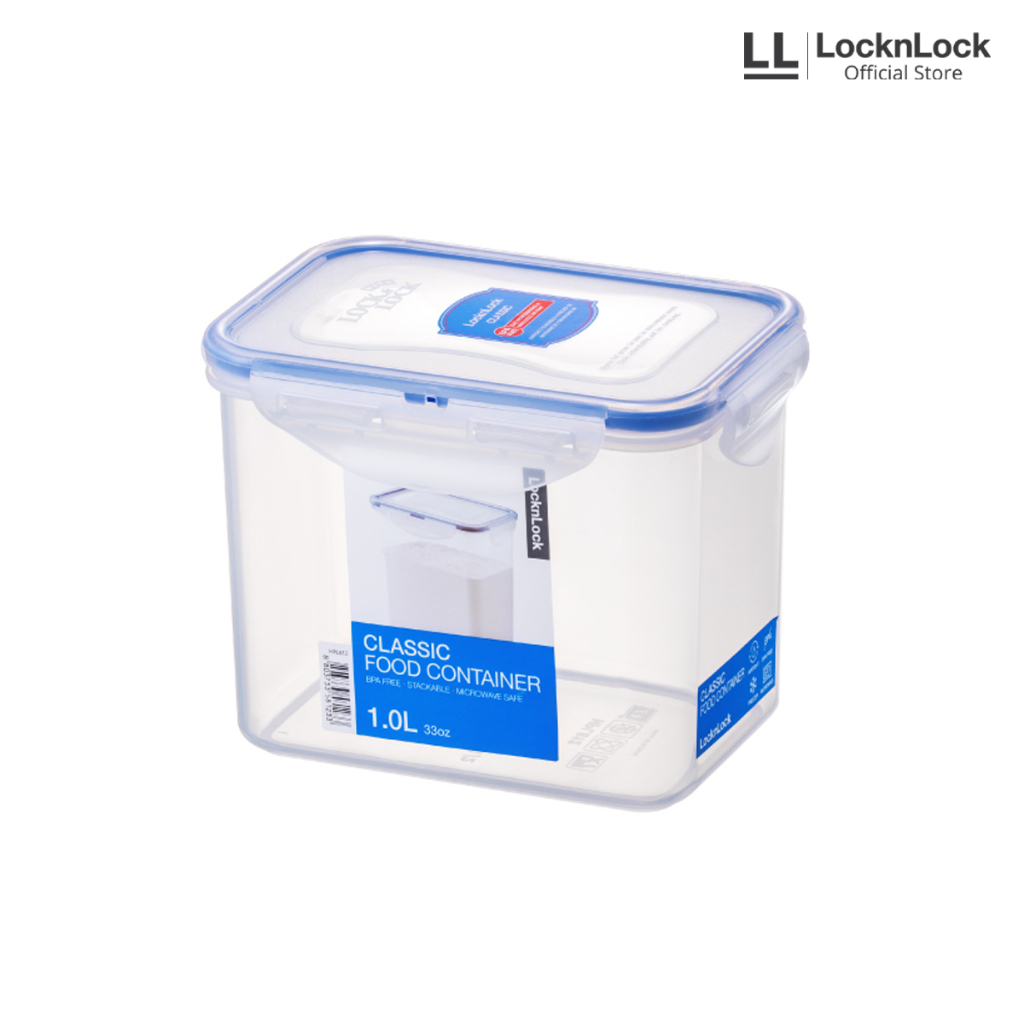LocknLock Classic Kotak Serbaguna Rectangular Tall 1L Wadah Makanan Food Container Kotak Penyimpanan