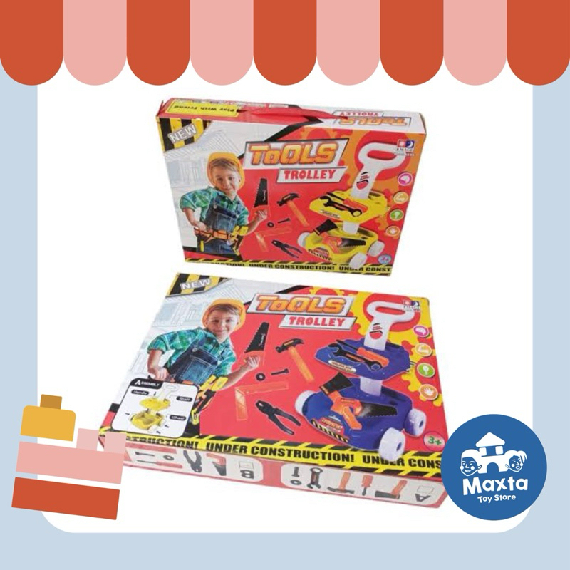 Mainan Tools Trolley Set