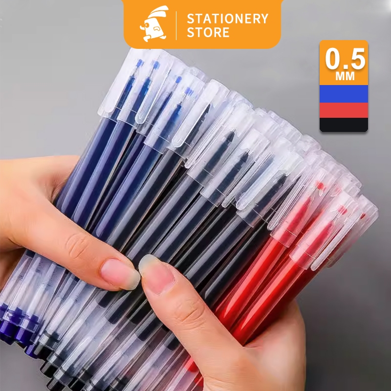 

Gel Pen Pulpen Gel Warna Hitam/Biru 0.5mm-Rabbit Stationery