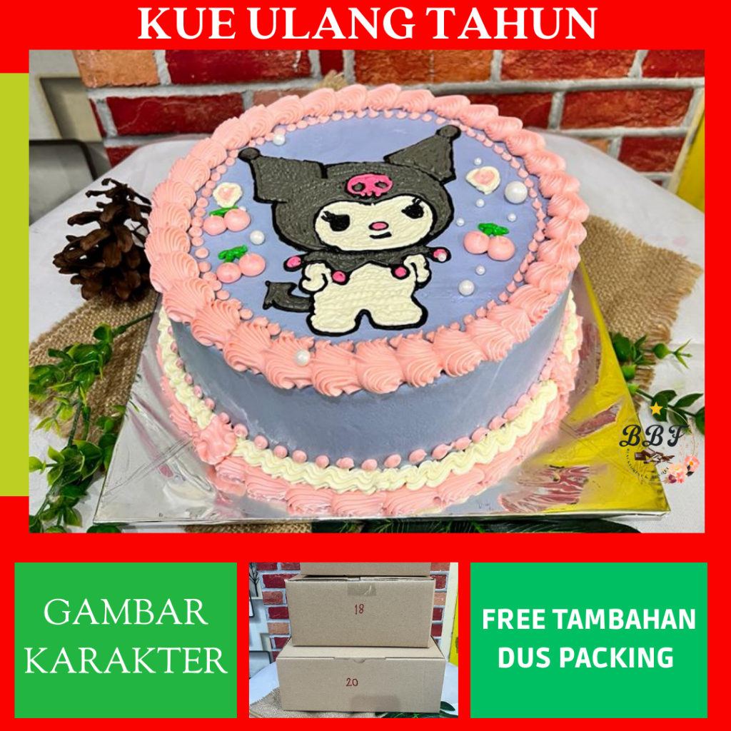 

Kue Ulang Tahun Karakter / Kue Ultah Anak / Kue Ulang Tahun / Cake Ulang Tahun / Birthday Cake 18cm