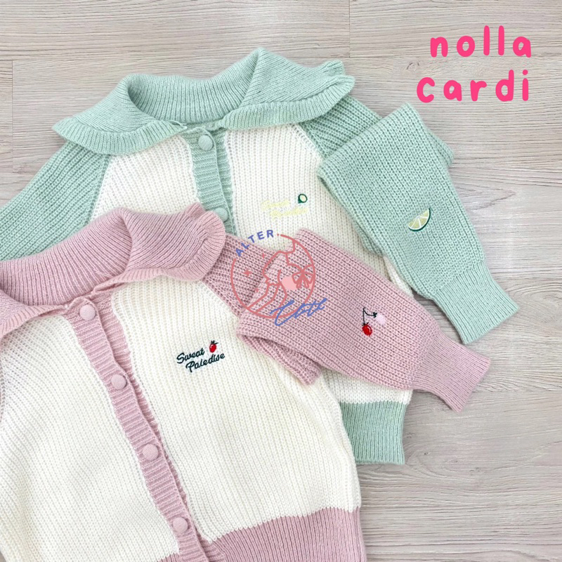 alter.cloth - NOLLA CARDI | Atasan Wanita Lengan Panjang Longsleeve Kardigan Korea Fashion Knitwear 