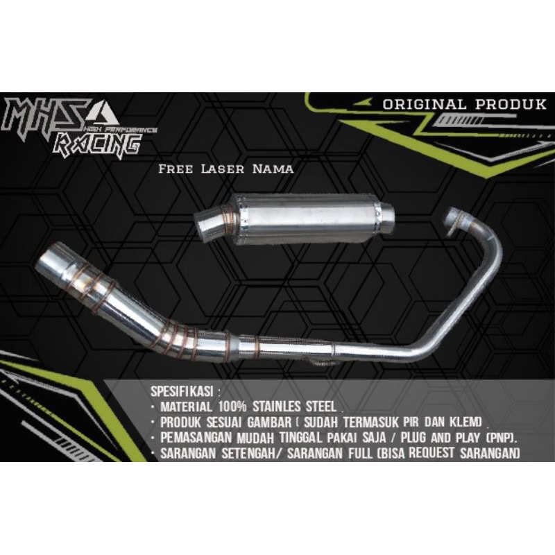 Knalpot Racing MHS Racing Untuk Motor R15 V3 / Xsr150 / W175