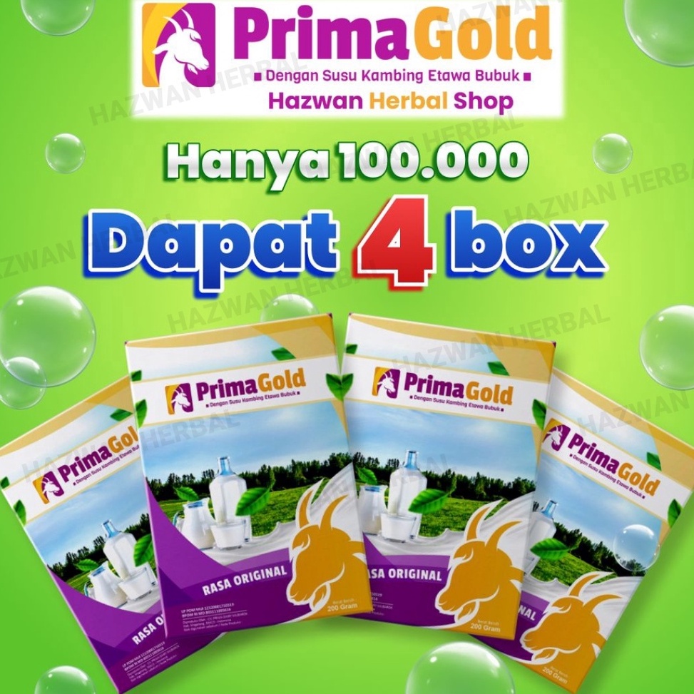 

[KODE PRODUK 7GL0O3436] Prima Gold dan Golden Goat Susu Kambing Etawa Asli, Harga Murah dan Berkualitas, isi 4 x 200gram Susu Etawa Bubuk Bantu Kuatkan Tulang, atasi nyeri sendi, nyeri lutut, tulang keropos dan cegah syaraf kejepit. Bagus untuk kesehatan