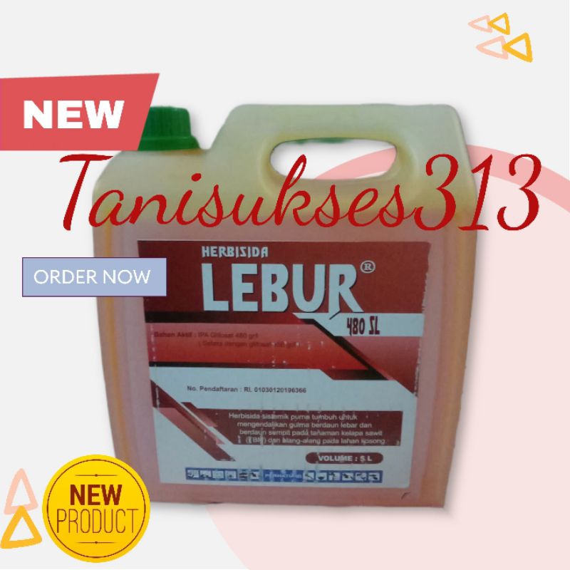 HERBISIDA LEBUR 480SL 5LITER Racun rumput liar lebur 5liter herbisida sistemik gliposat lebur 5liter