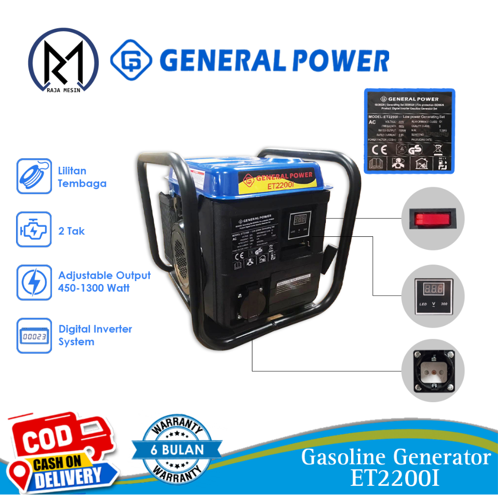GENSET / GASOLINE GENERATOR GENERAL ET 2200I