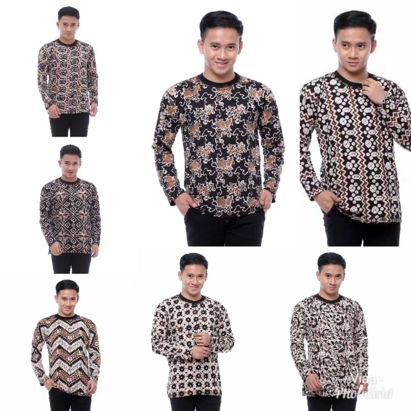 Kaos Batik Cap Lengan Panjang - Joglo Batik