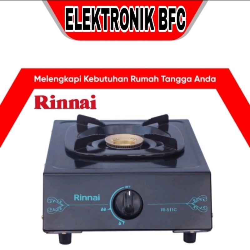 Kompor Gas Rinnai 1 Tungku RI 511C/Rinnai Kompor Gas RI511C
