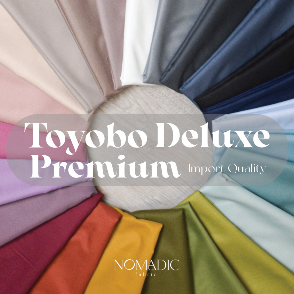 ½ Meter Kain Toyobo Deluxe Premium // Kain Katun Polos // Kain Toyobo Premium