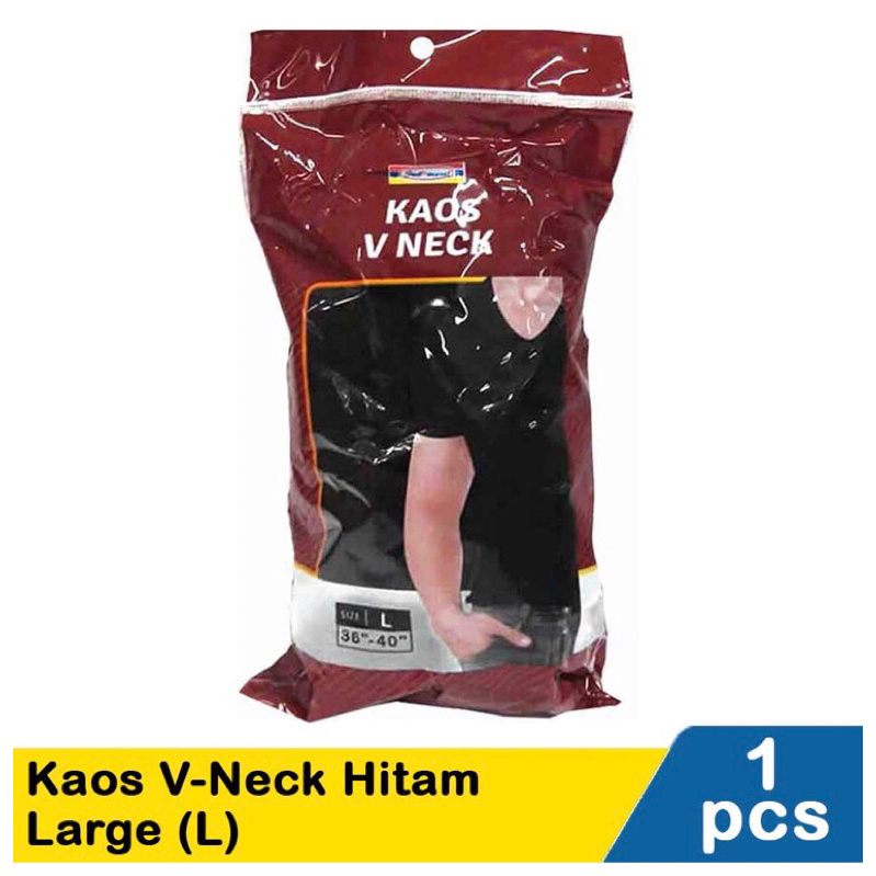 Indomaret kaos V-Neck hitam M, L, Or XL