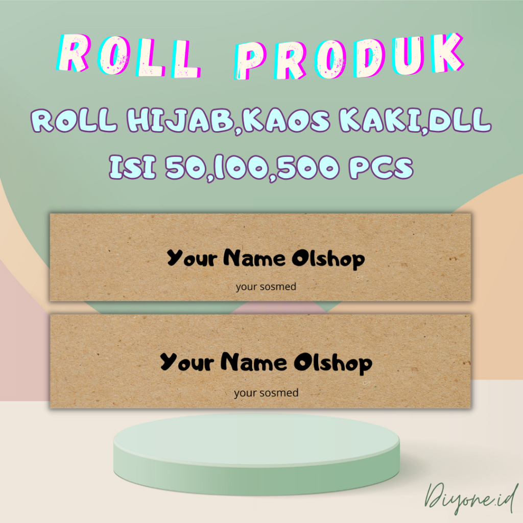 

(ISI 500PCS ) ROLL/PENGIKAT PRODUK/ROLL AESTHETIC/BELT PAPER HIJAB/ROLL SOUVENIR TEKS ONLINE SHOP/SHOP KERTAS KRAFT