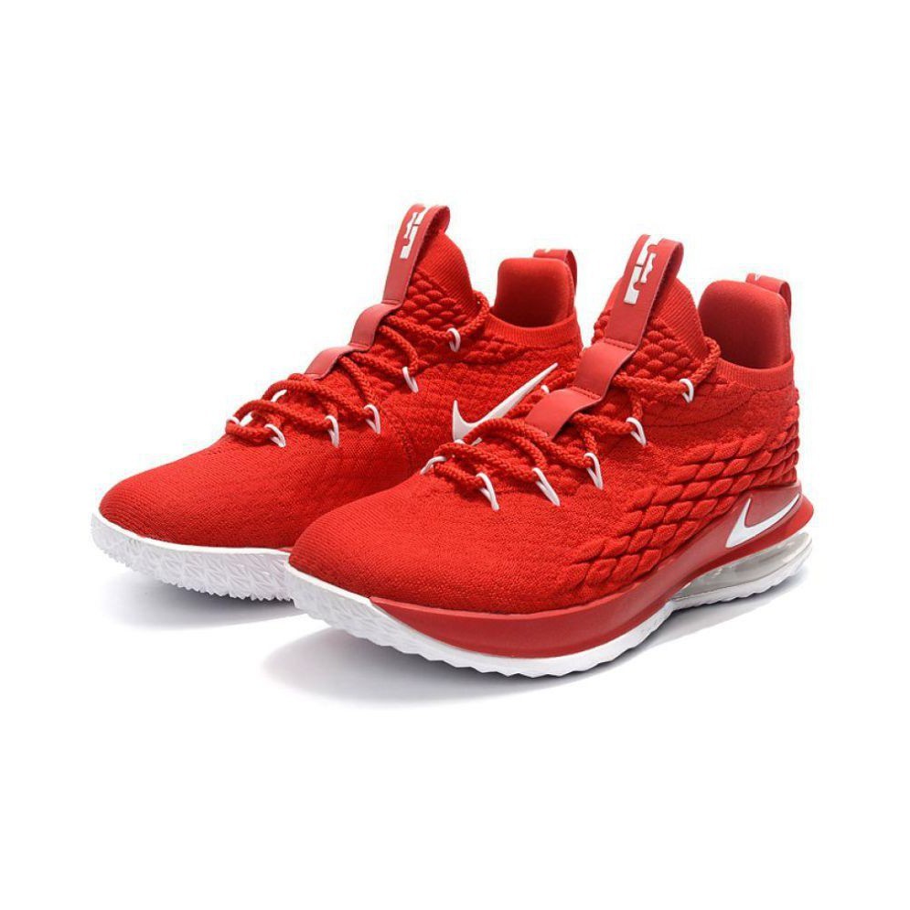 Basketball Lebron James 15 Low Red White Sepatu Basket