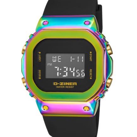 KCGZ9185 TEBUS MURAH JAM TANGAN DIGITAL KEPALA STAINLESS STRAP RUBBER - D-ZINER 8300 ORIGINAL