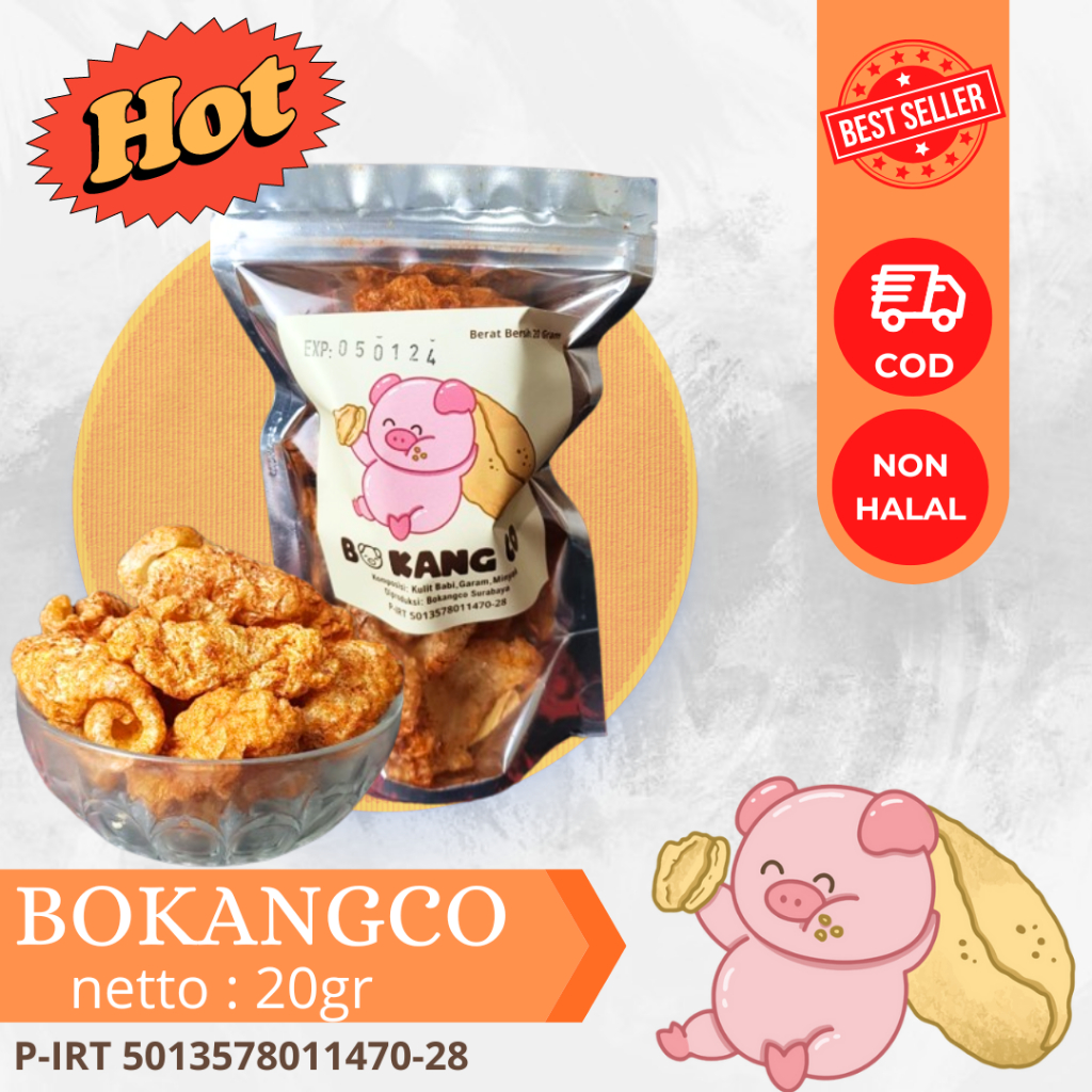 

KERUPUK KULIT BABI BOKANGCO PEDAS - 20 GRAM