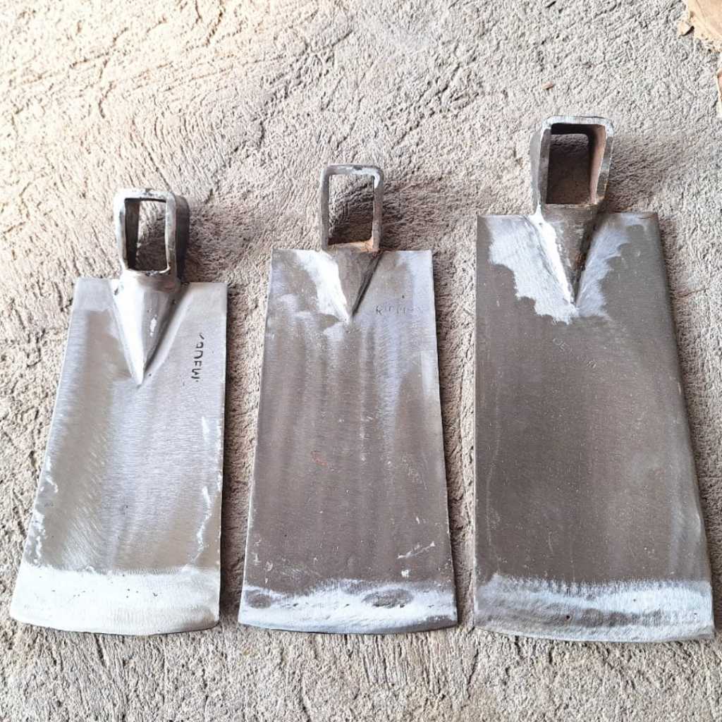 Cangkul pacul ganclong baja putih tebal-pacul baja putih asli