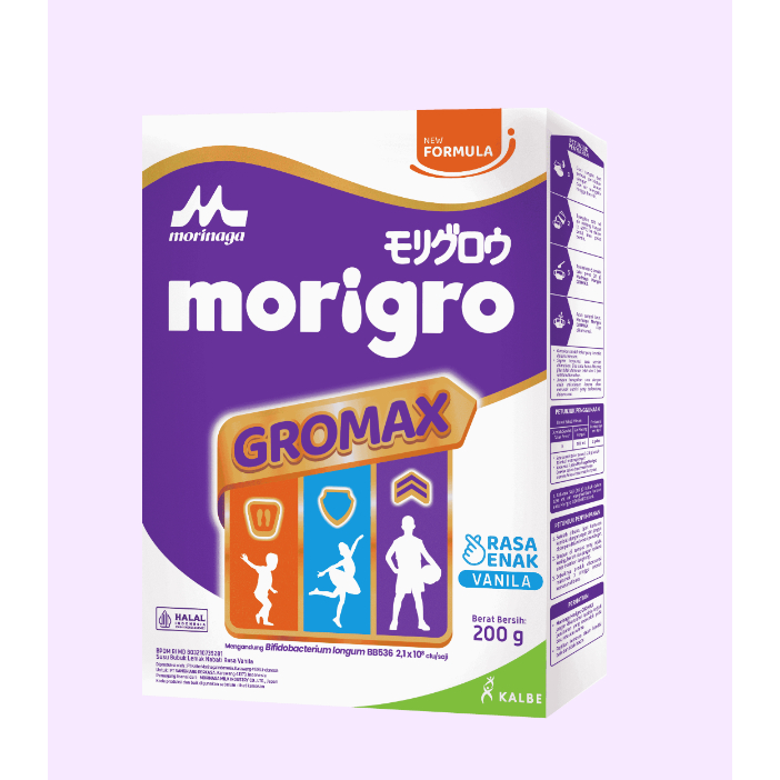 Susu Penambah Berat Badan Nafsu Makan Anak MORINAGA Morigrow Box 200gr - Vanilla