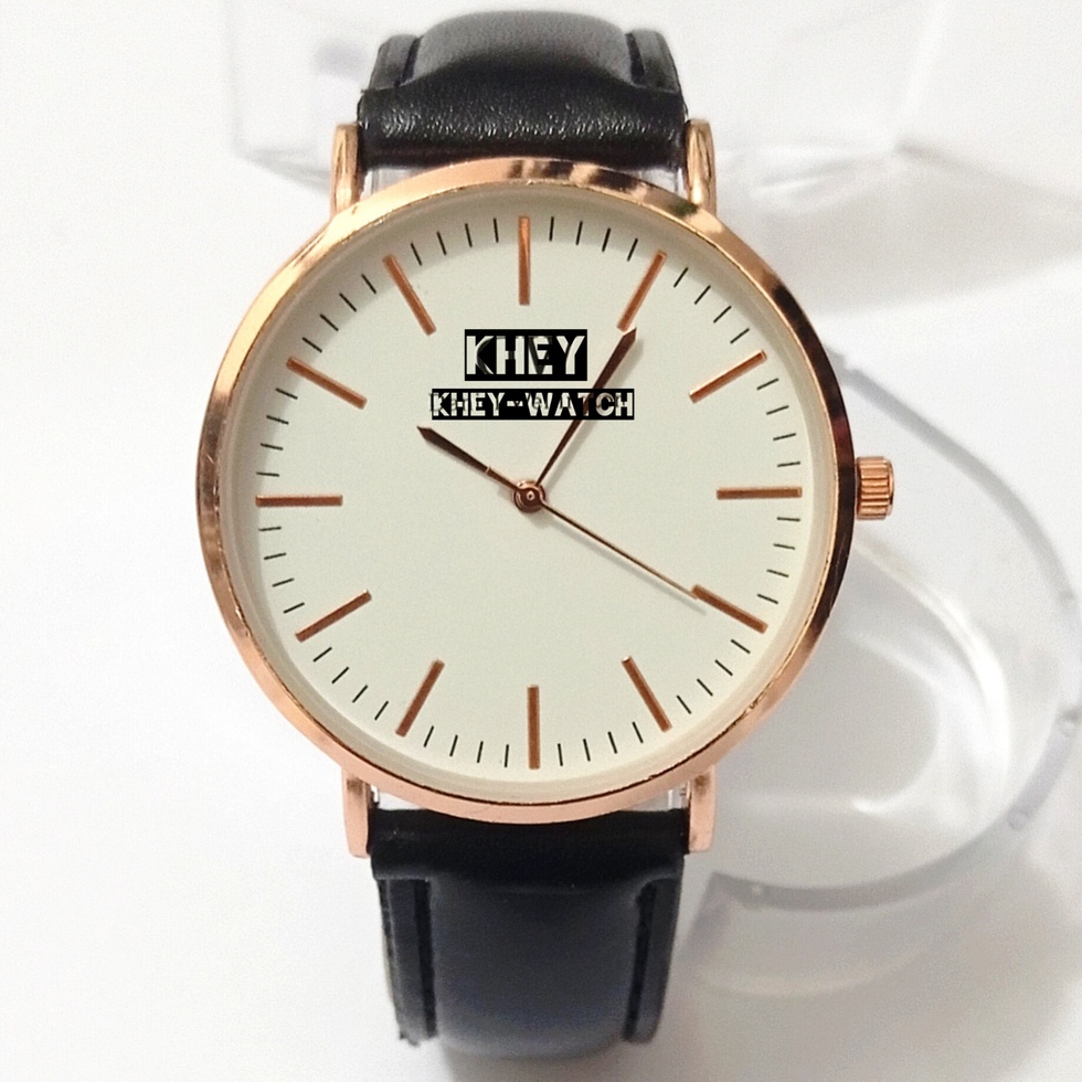 Jam Tangan Pria Tali Kulit,Jam Tangan Kasual Pria,Jam Tangan Murah,Jam Pria Warna Emas Tali Kulit