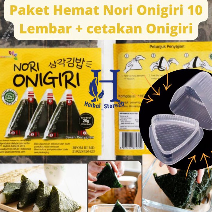

Big Sale Paket Hemat Nori Onigiri 10 Lembar Javafood Plus Cetakan Onigiri Bento Besar