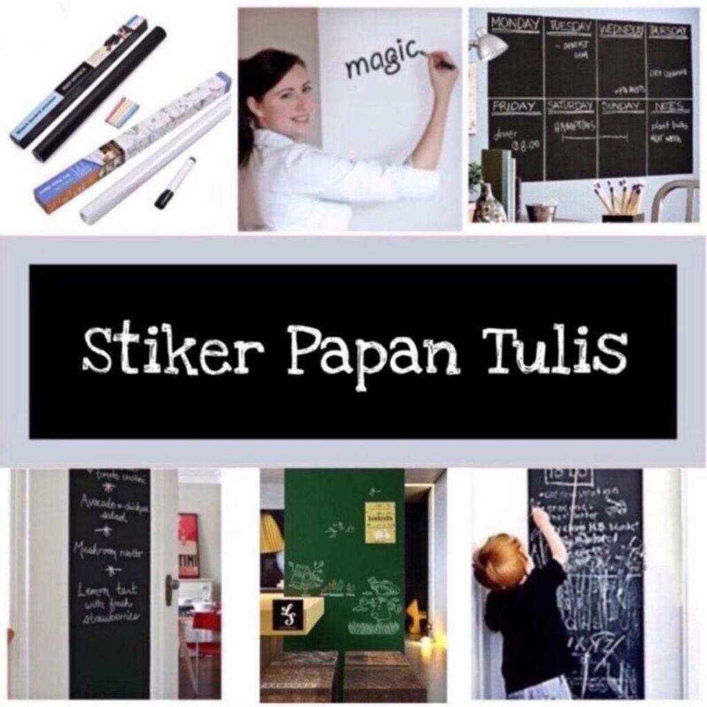 

Adsorpsi Elektrostatik Stiker Dinding Papan Tulis Anak Whiteboard Blackboard Spidol Kapur Tempel Hitam Putih Hijau Flexible 45 x 200 CM / Chalk PVC Black Board Wall Sticker / DIY Kanvas Gambar Serbaguna Mainan Kreatif Edukasi Multifungsi White Board Wallp