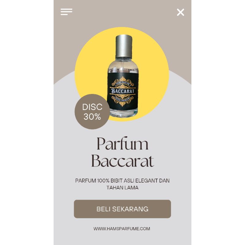 parfum Baccarat 100% bibit asli elegant dan tahan lama