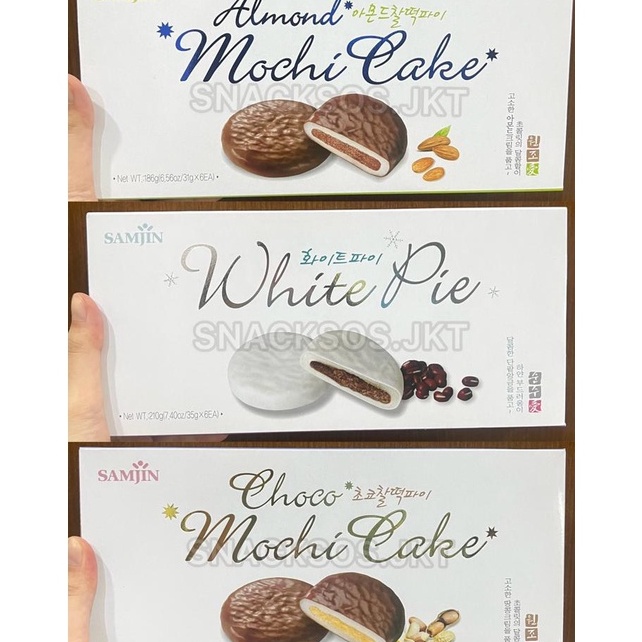 

Terbatas SAMJIN PEANUT CHOCOLATE MOCHI CAKE / SAMJIN WHITE MOCHI CAKE PIE / SAMJIN ALMOND MOCHI CAKE