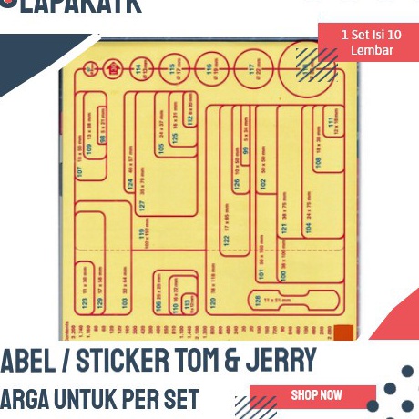 

Ready PROMO Label / sticker tom & jerry LENGKAP Diskon Promo