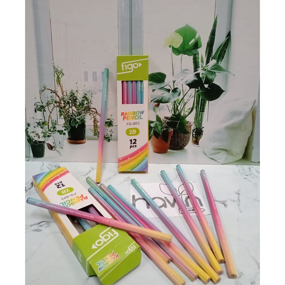 

Ready (12pc) PENSIL 2B body WARNA WARNI/PENCIL FIGO RAINBOW ➾❈❁