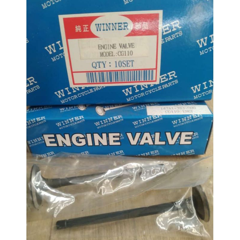 KLEP IN/EX CG 110/125/PAYUNG KLEP IN EX SET HONDA CG110 CG 110 CG-110 CG125/CG 125/CG - 125