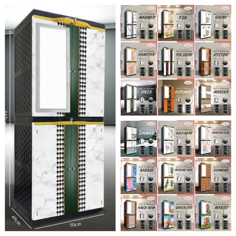 Lemari Plastik Sinbak Super Cabinet Super Cabinet Kaca Bisa Cargo