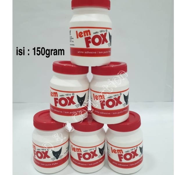 

Ready Stock LEM FOX PUTIH PVAC 150 GRAM LEM KAYU PUTIH Murah Banget