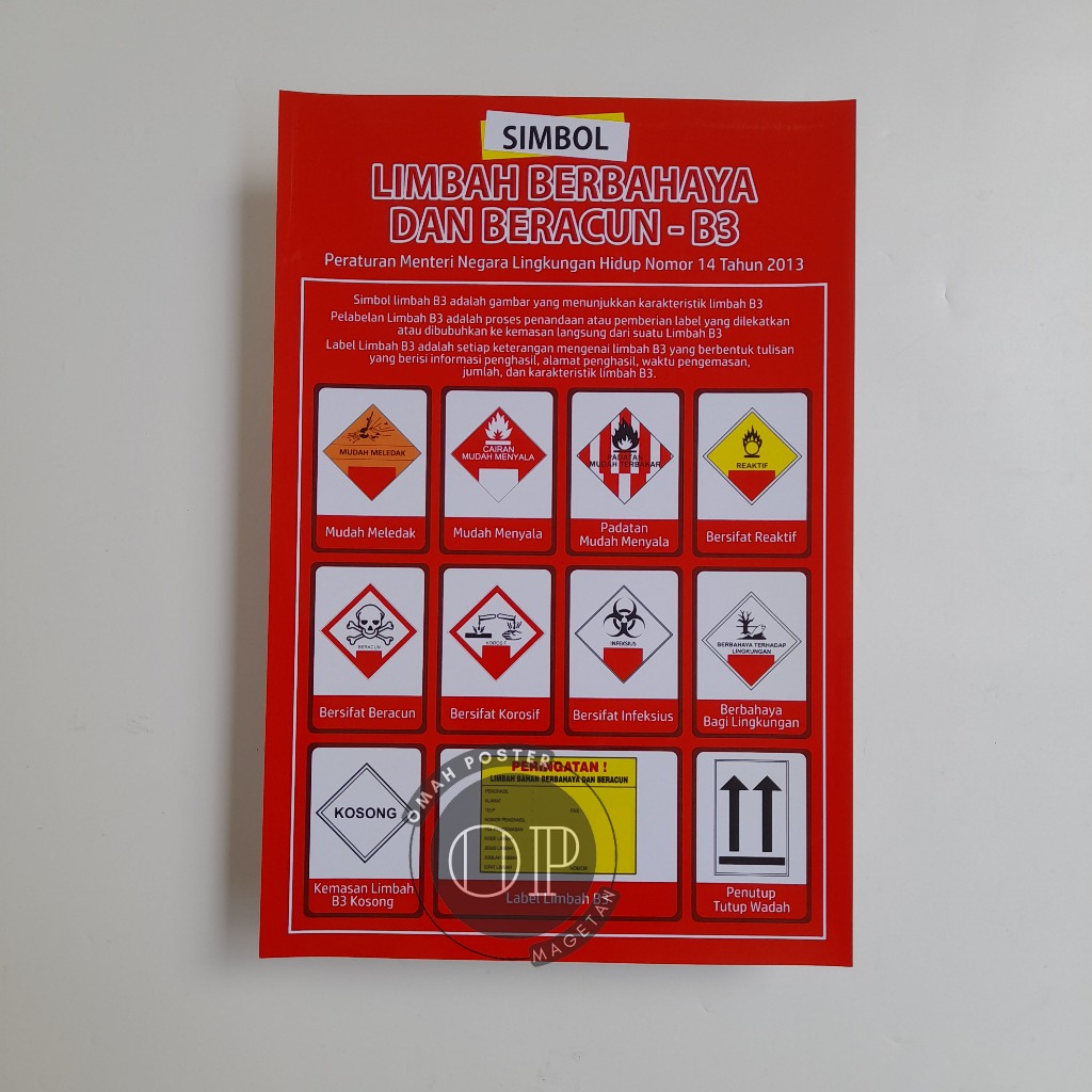 Poster Limbah Berbahaya dan Beracun - Poster K3 - Poster B3 - Poster Keselamatan Kerja