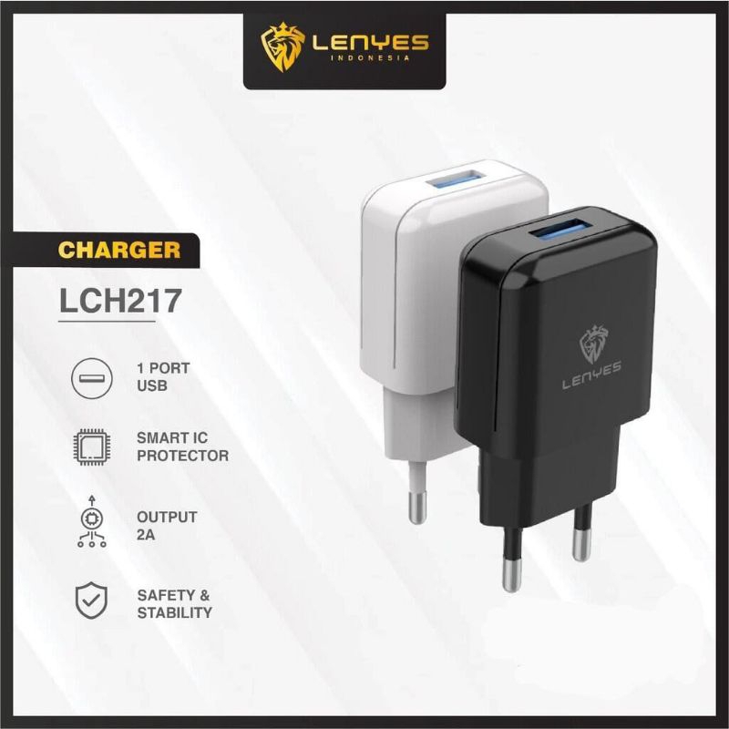 BATOK CHARGER LENYES LCH-217 2A BIJIAN | KEPALA CAS