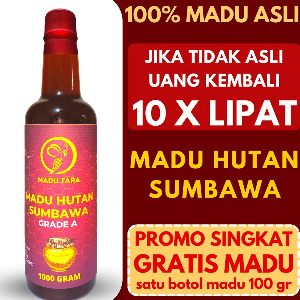 

R3@dy Stok MADU HUTAN SUMBAWA MADU ASLI MADU MENTAH MURNI RAW HONEY MADU TARA Promo Murah