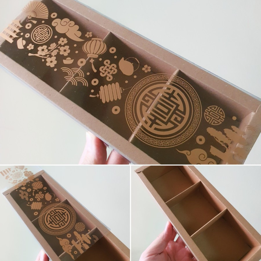 

(5 pcs) kardus pao mini karakter dus eggtart sekat 3 box fruitpie parcel hantaran imlek sincia chinese new year cny