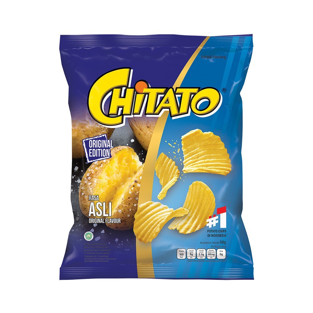 Promo Harga Chitato Snack Potato Chips Rasa Asli (Original) 68 gr - Shopee