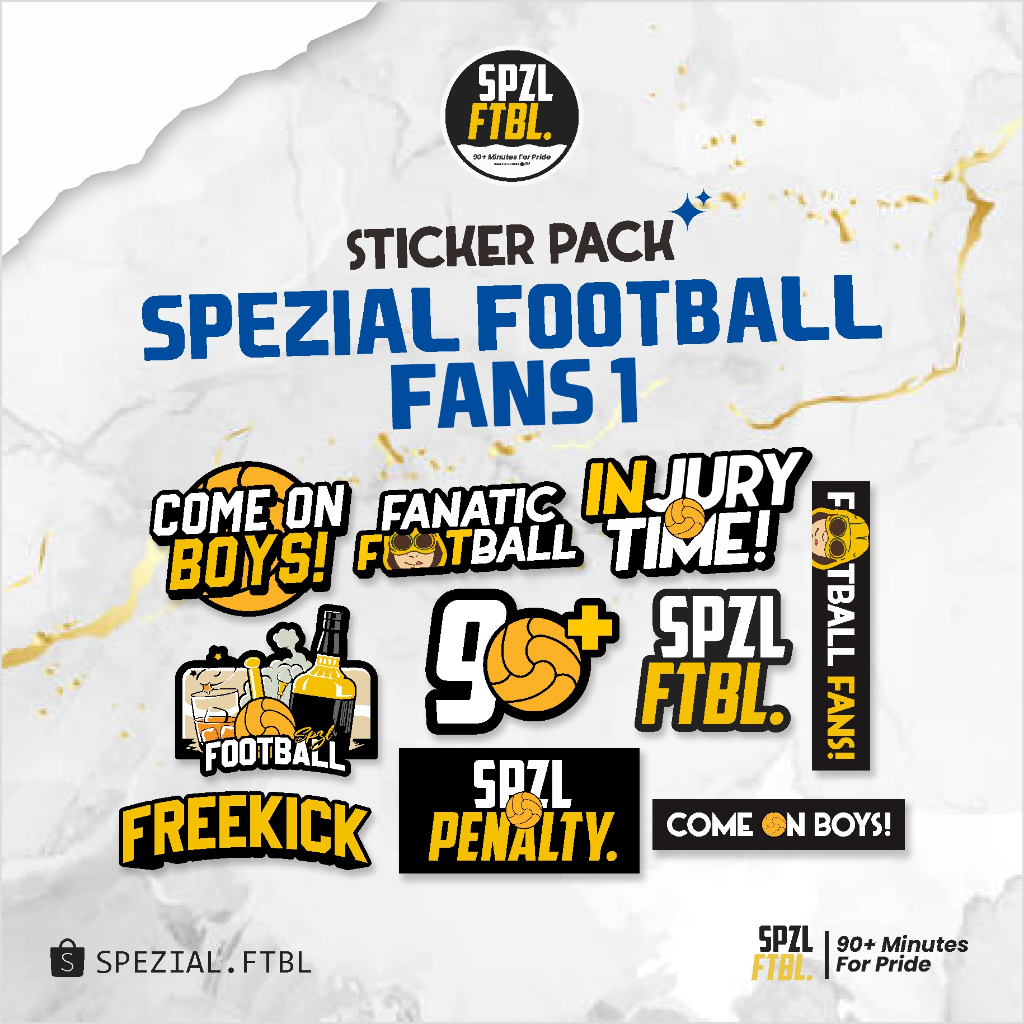 

STICKER PACK SPEZIAL FOOTBALL FANS 1 - STIKER FOOTBAL CASUAL, STIKER LAPTOP, AKSESORIS HP, HELM