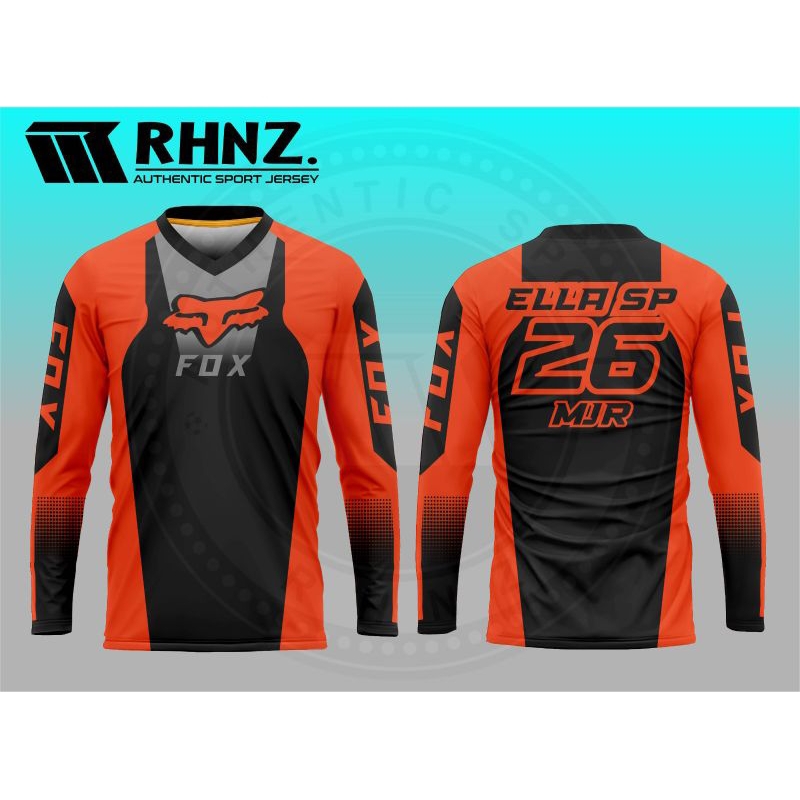 JERSEY TRAIL MOTOCROS BAHAN PREMIUM TERBARU/KAOS BOLA LENGAN PANJANG ANTI GERAH/FREE CUSTOM NAMESET 