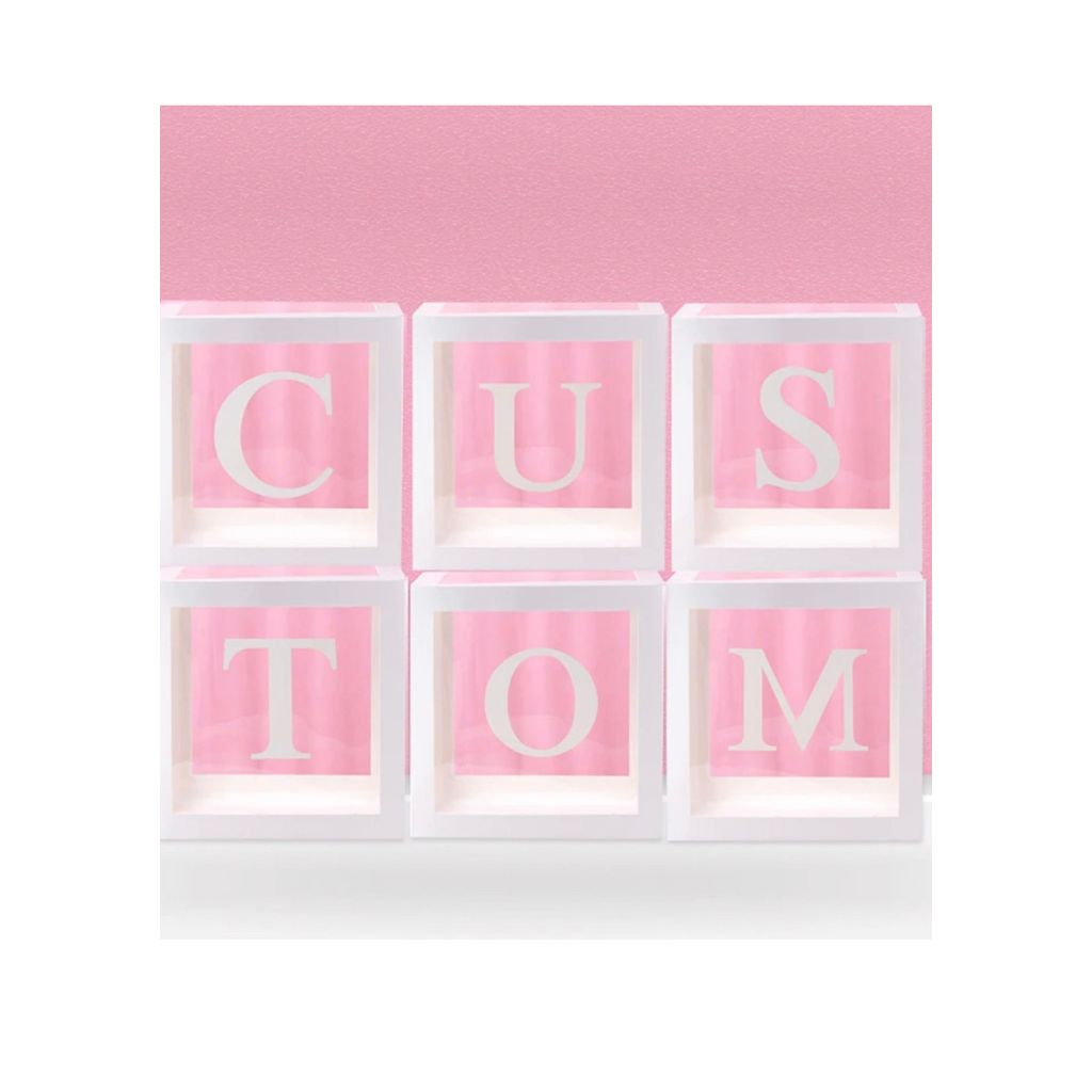 Box Balon Transparan / Box Balon Transparan Custom Nama/ Box Balon Transparan A-Z/ Box Balon Transpa