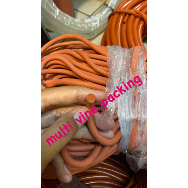 O ring spon silicone merah 5mm O ring seal sponge silicone merah meteran