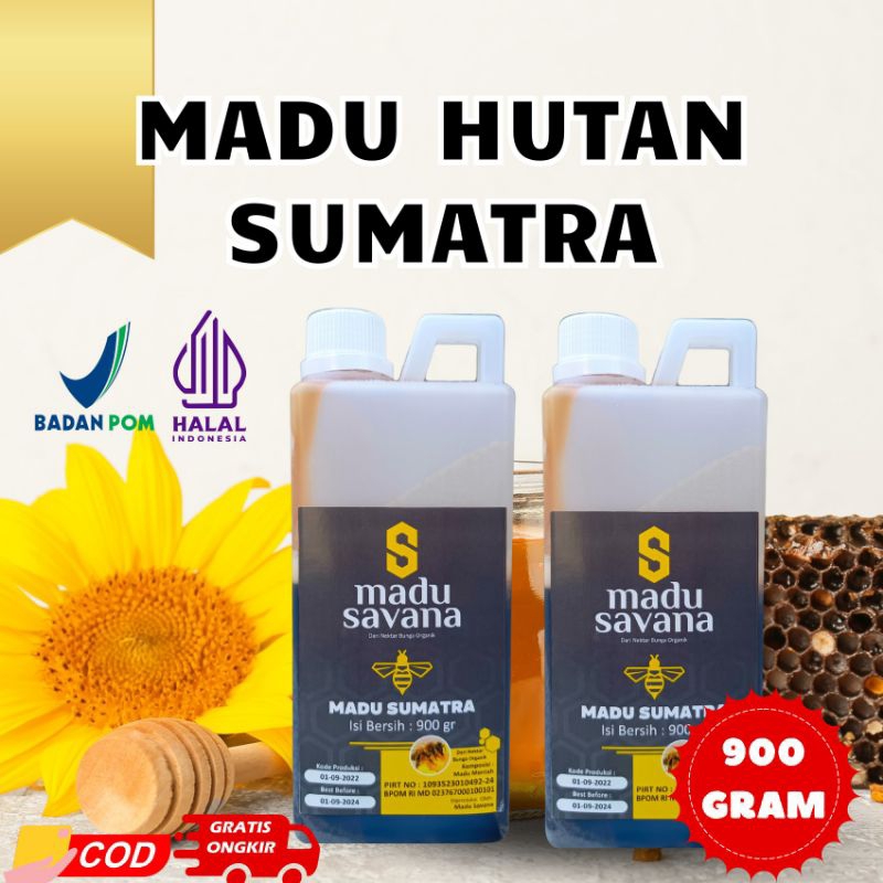 

Madu Sumatra 900 Gram 100% Pure Raw Honey Savana